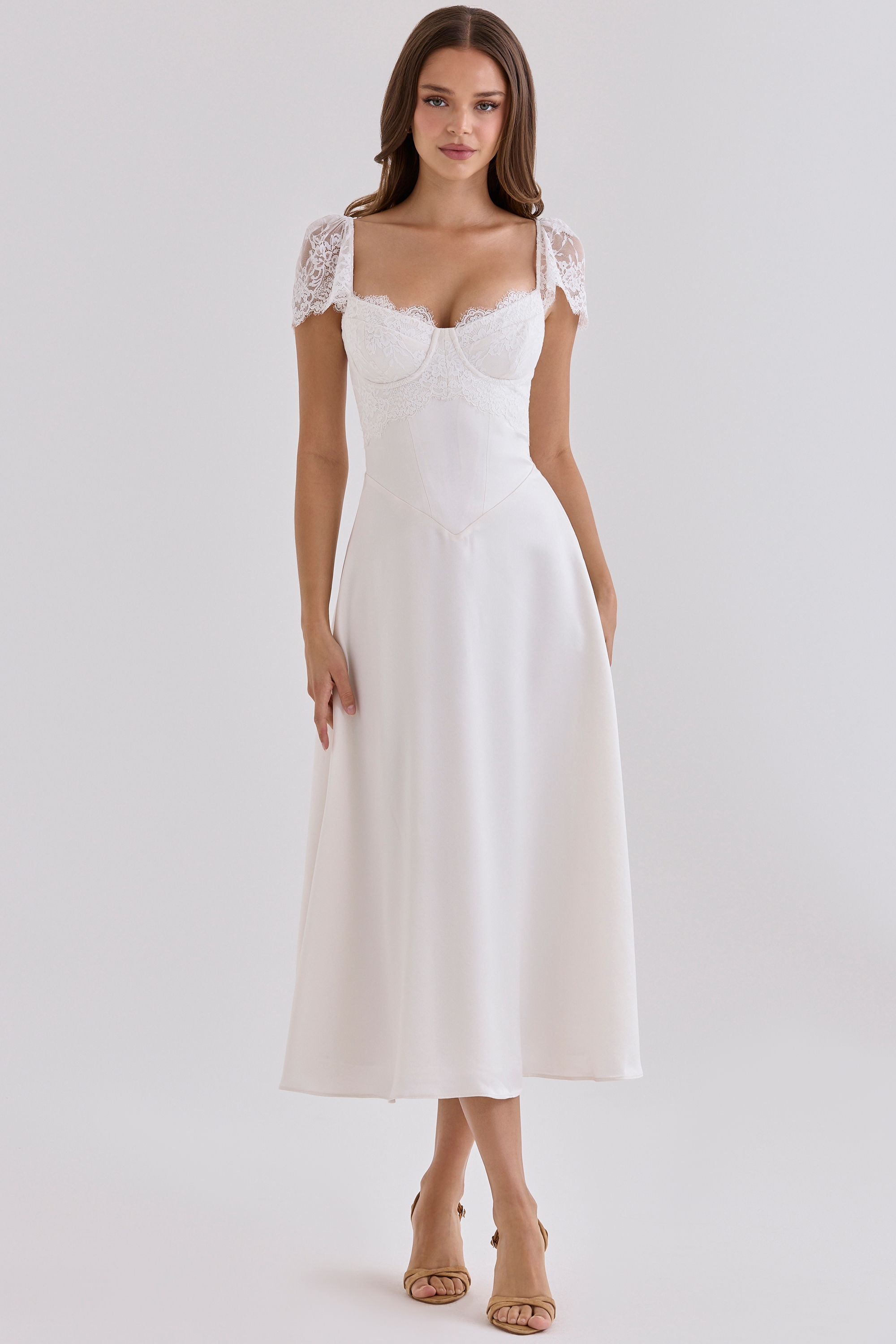 house of cb odessa embroidered dress Clothing : Mini Dresses : 'Odessa' White Embroidered Mini Dress