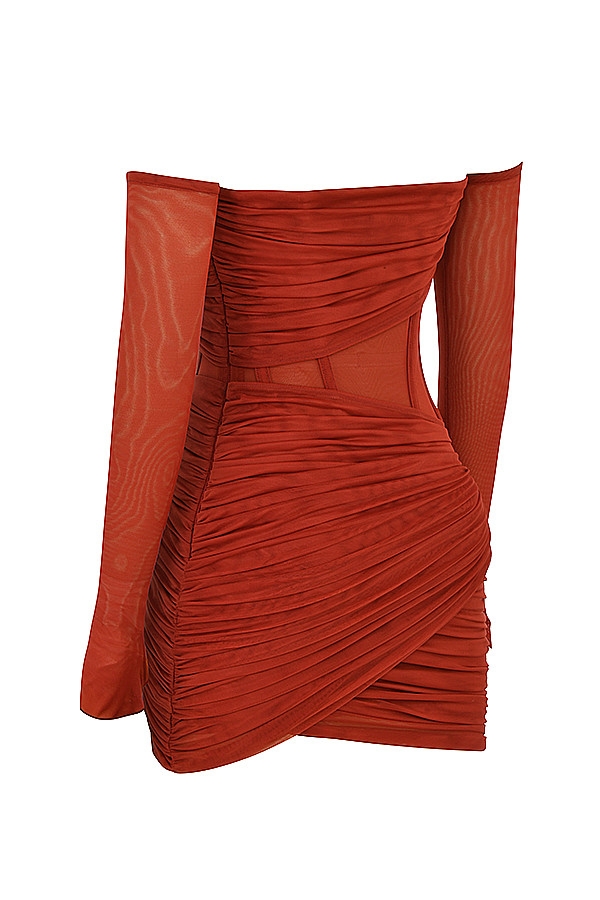 mistress rocks orange dress House of CB